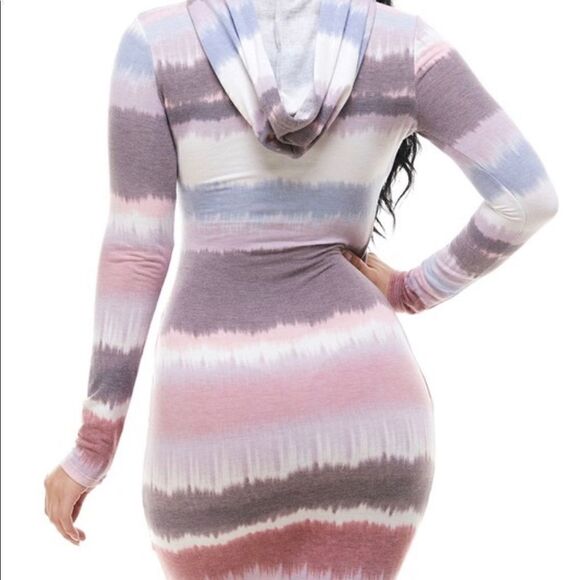 Stripe tie dye LSH dress - Picture 3 of 7